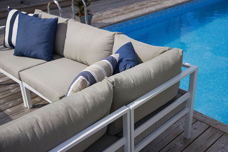 Leone Hjørnedel Hvit / Grå