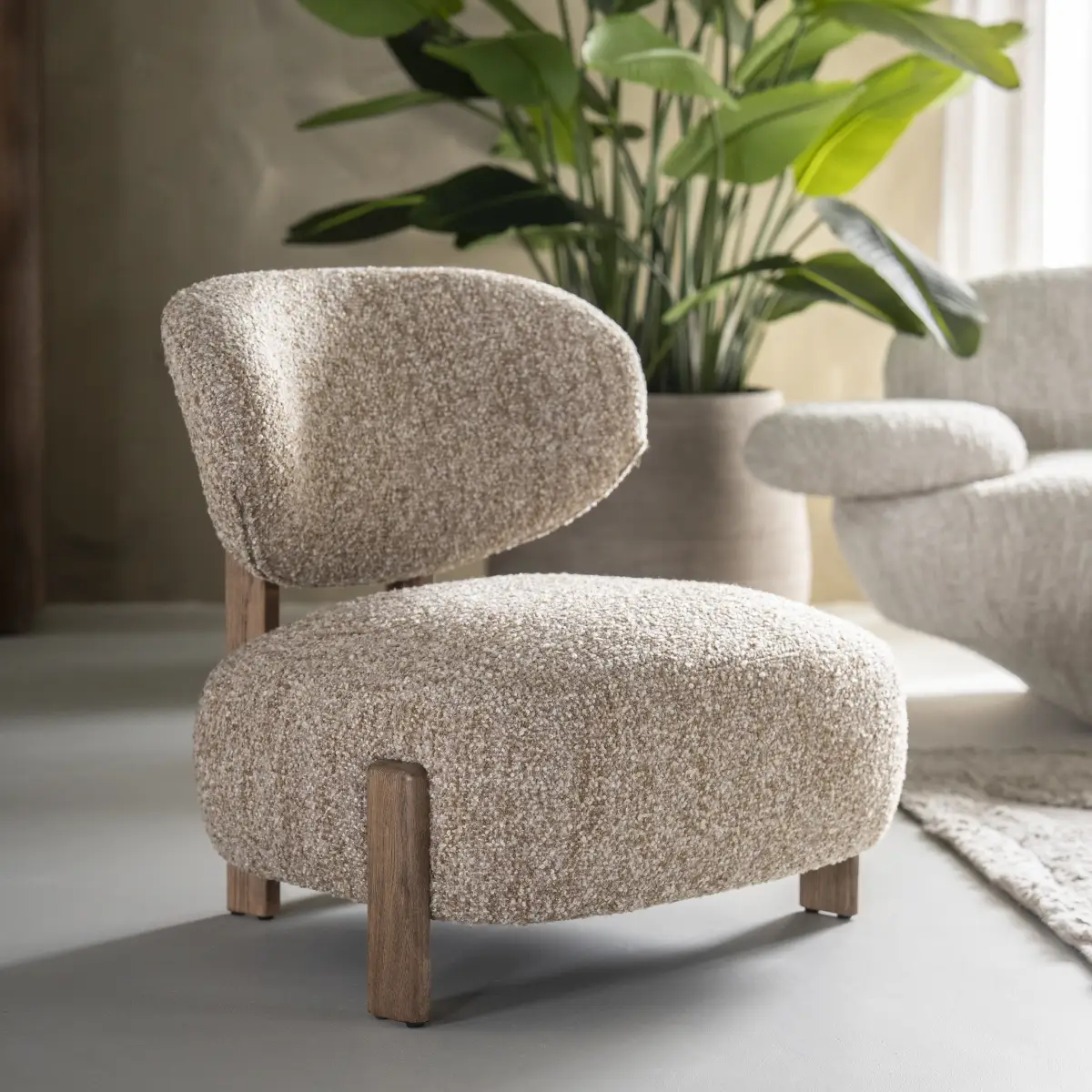 Reza brown Lenestol - beige Bay