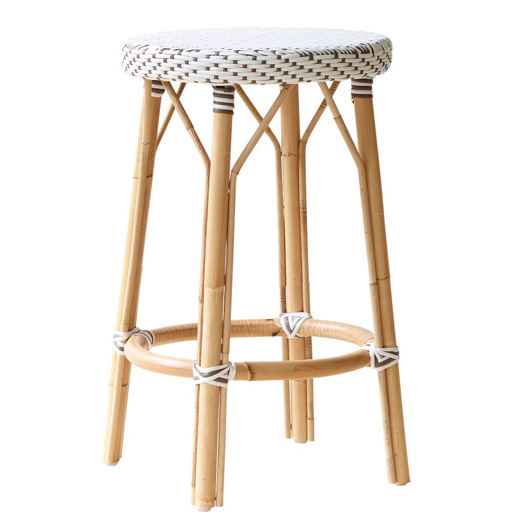 Simone barstol lav hvit