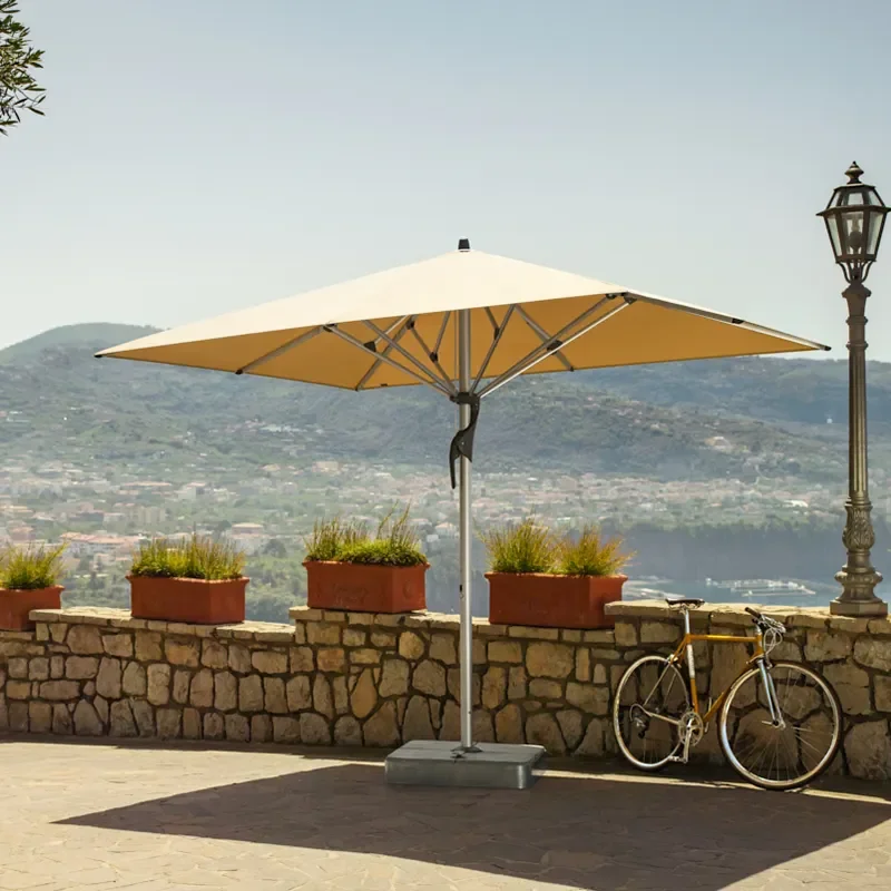 Fortello 350x350 cm parasoll alu Cat.5 806 Forge