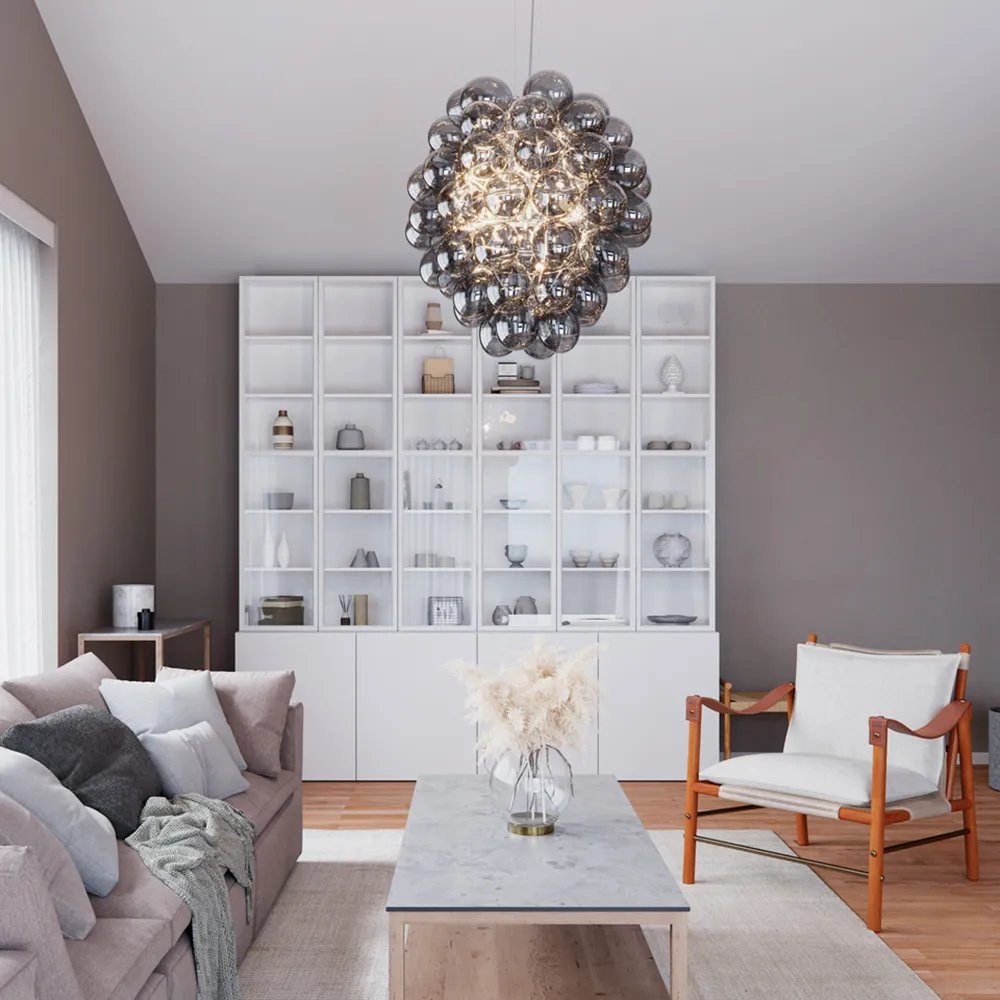 Deluxe taklampe Ø64cm Grå