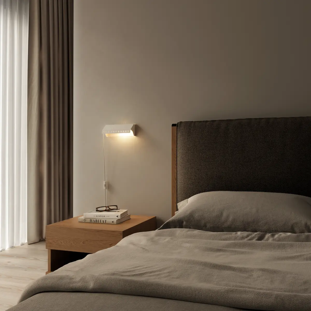 Vegglampe 20,6x7,8 cm Metall Soft salvia