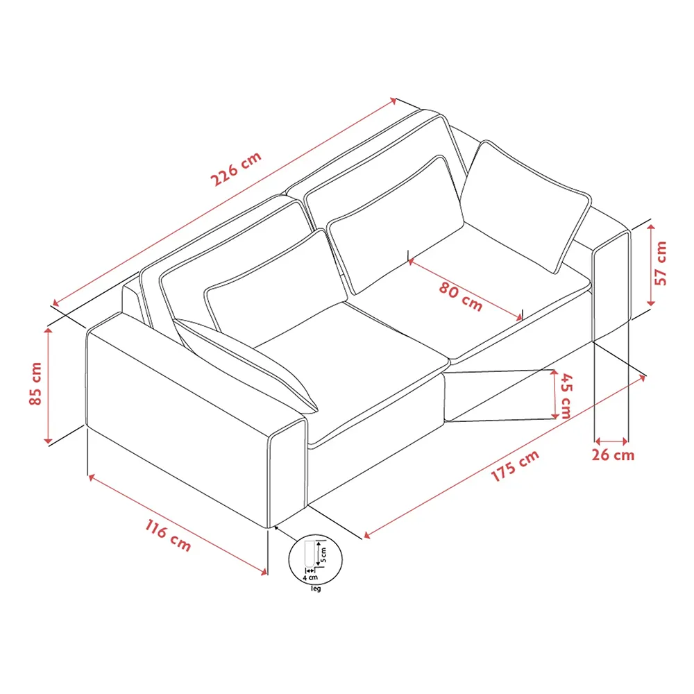 Rawlins sofa 3-seter stoff Bobby beige