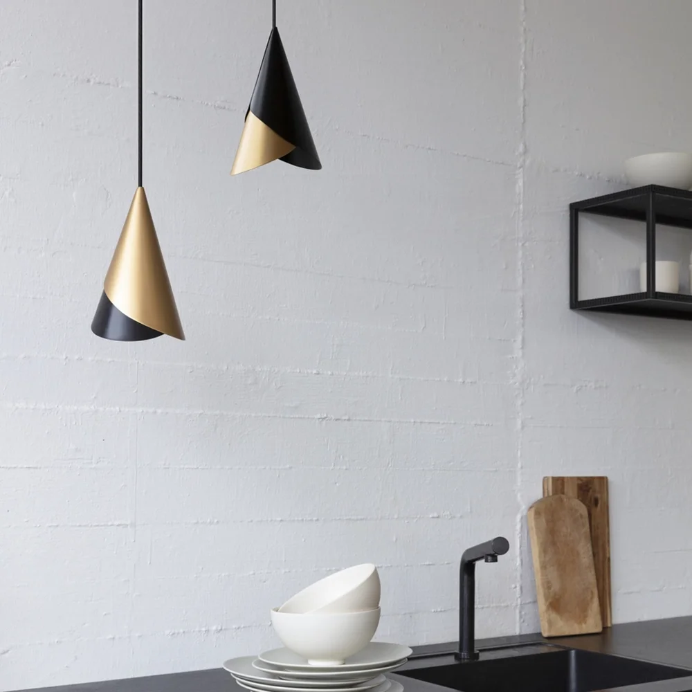 Cornet Lampeskjerm Black/Brass