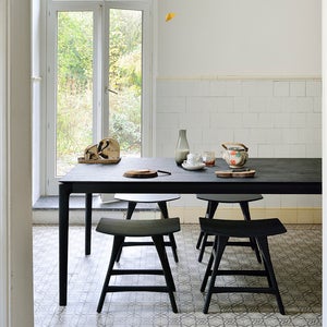 Bok Spisebord 80x160 cm Svartlakkert eik