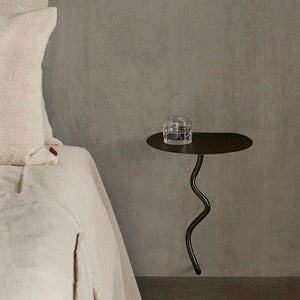 Curvature Wall Table - Black Brass