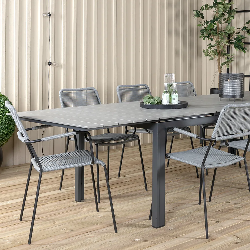 Lindos Karmstol Grå 2-pakning 