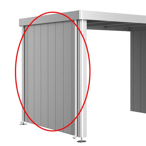 Sidevegger til Hageskur Neo 4A/4B/4C sølv metallic