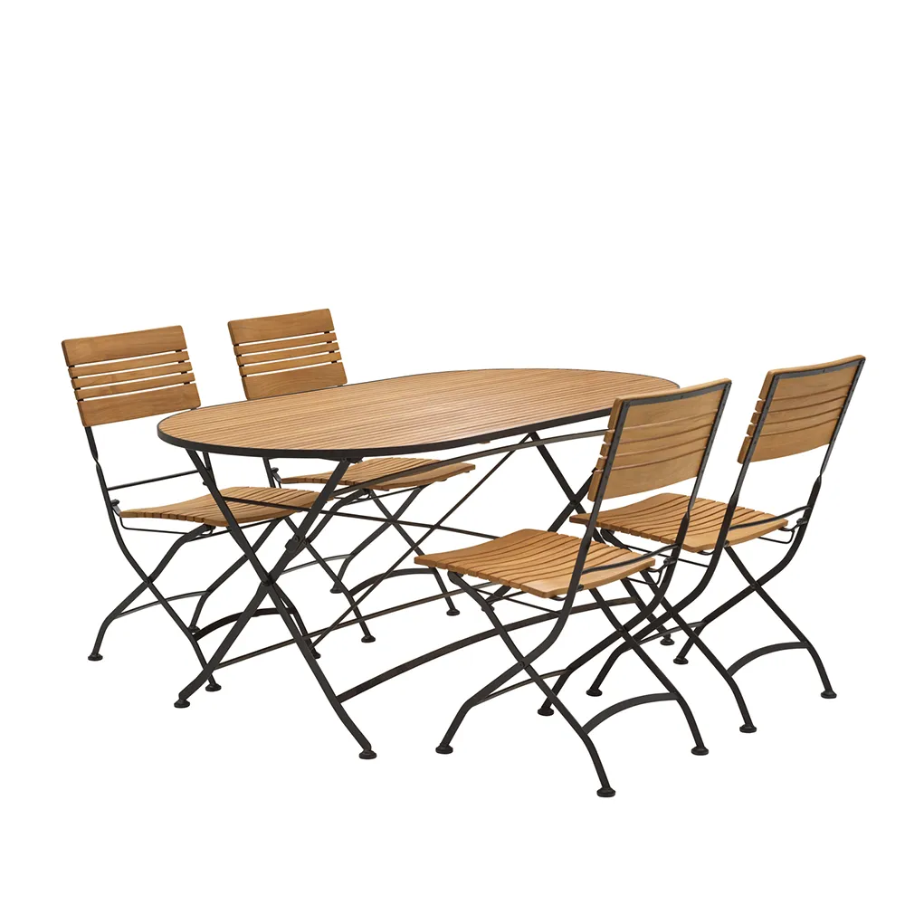 Brewer bord 85x160 cm  Svart / Teak