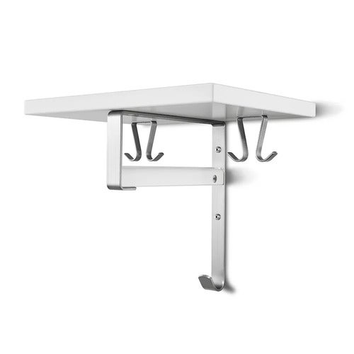 Cott hattehylle Hvitlakkert bjørk/slipt stål