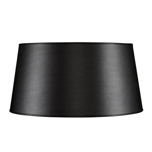 Lampeskjerm Classic L Low Leather Black
