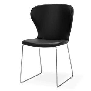 Wing Spisestol svart/metall 4-pakning