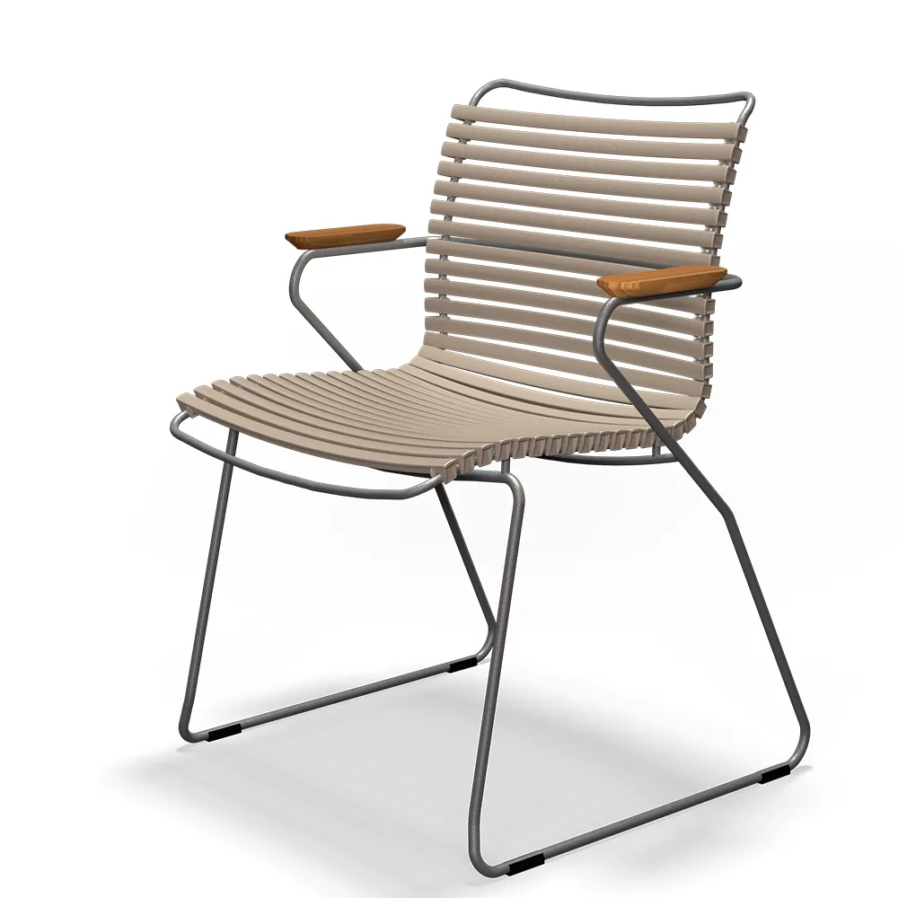 CLICK Lenestol Beige/Grå/Bambus