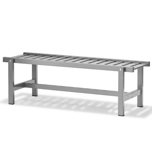 135cm Benk aluminium grå 