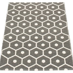 Honey matte 70x100 cm charcoal / vanilla 