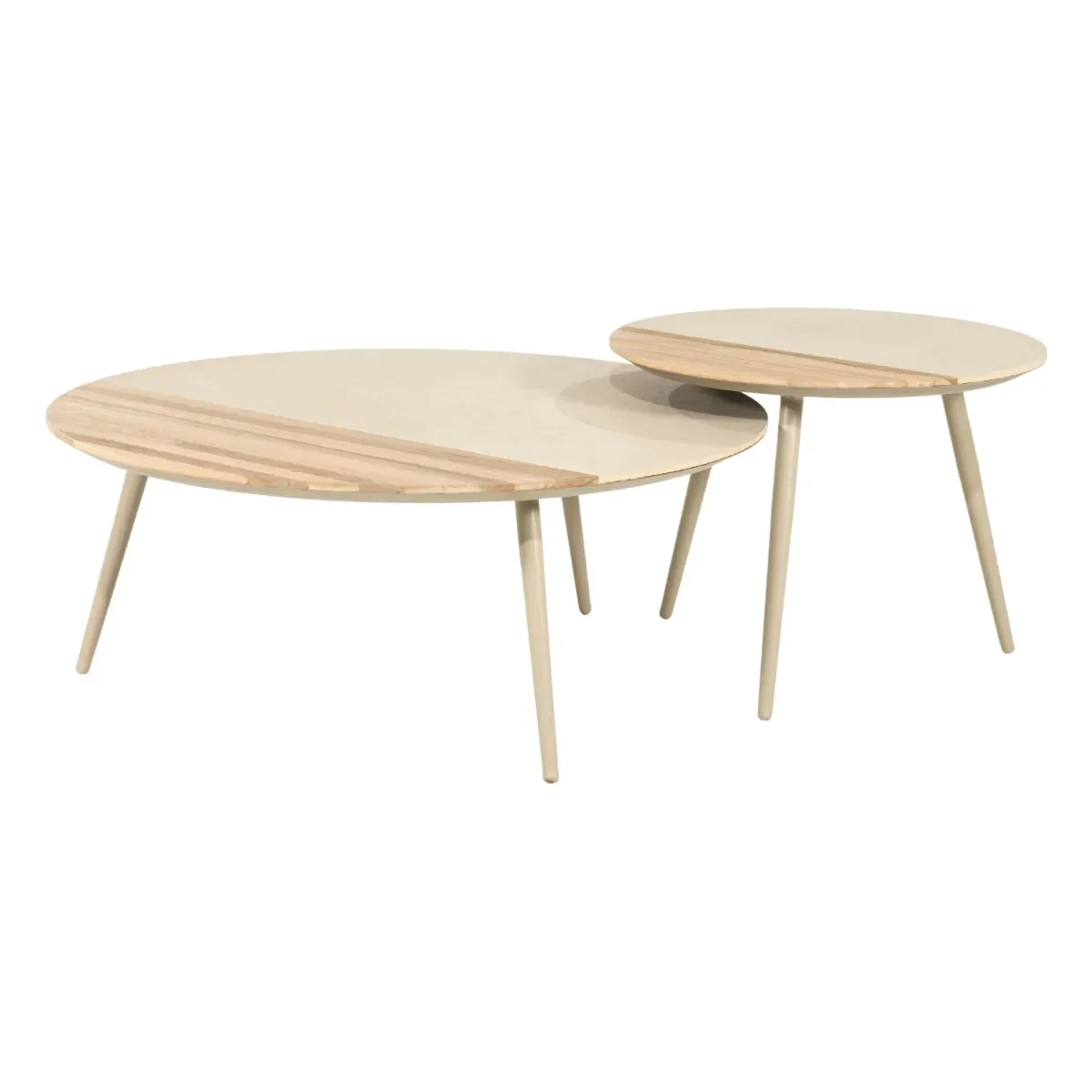 Diago (set of 2) 80x80x32 cm / 50x50x39 cm teak natur