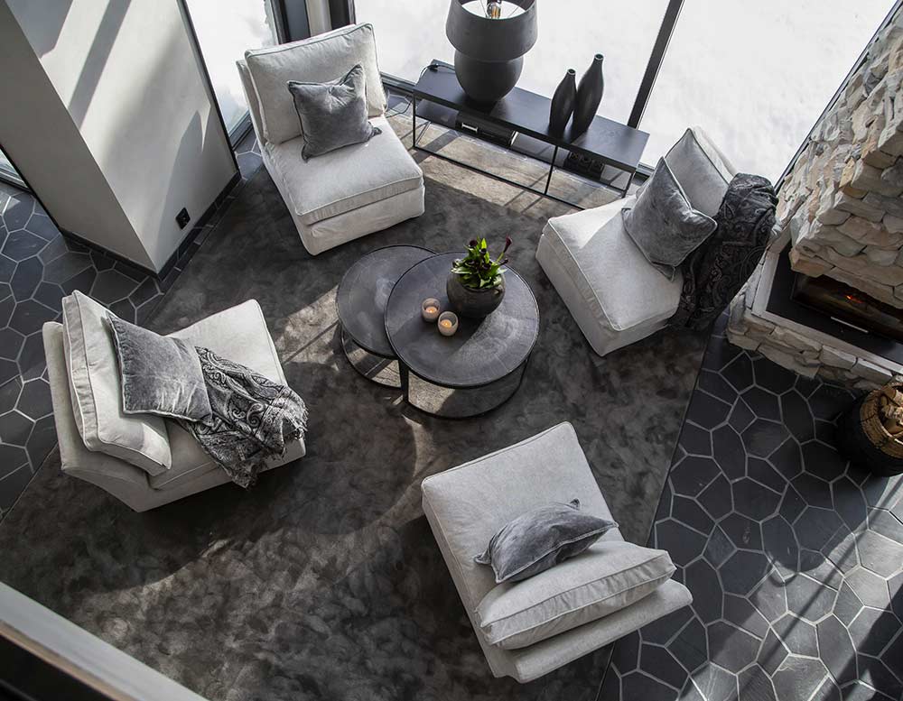 Town lenestol Linen Sand Artwood