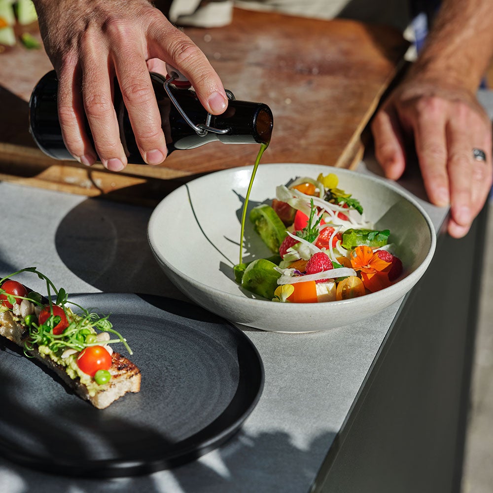 Fornax kjøkkendel vask/kran svart/grå Brafab
