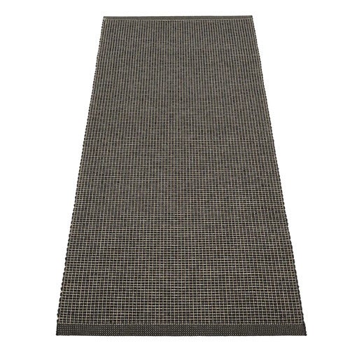 Emm teppe 70x180 cm Black/Linen Metallic