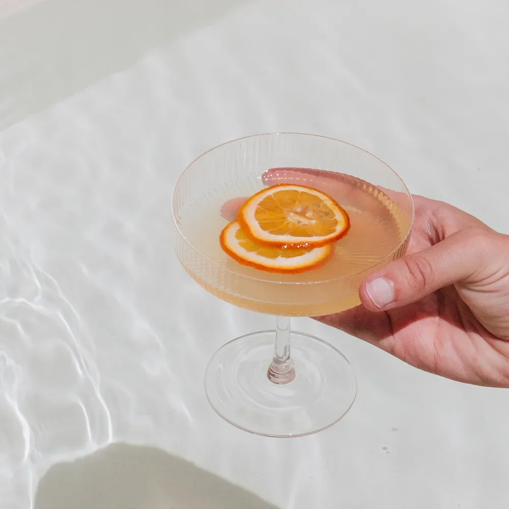 Ripple Champagneglass 2 stk. - Clear