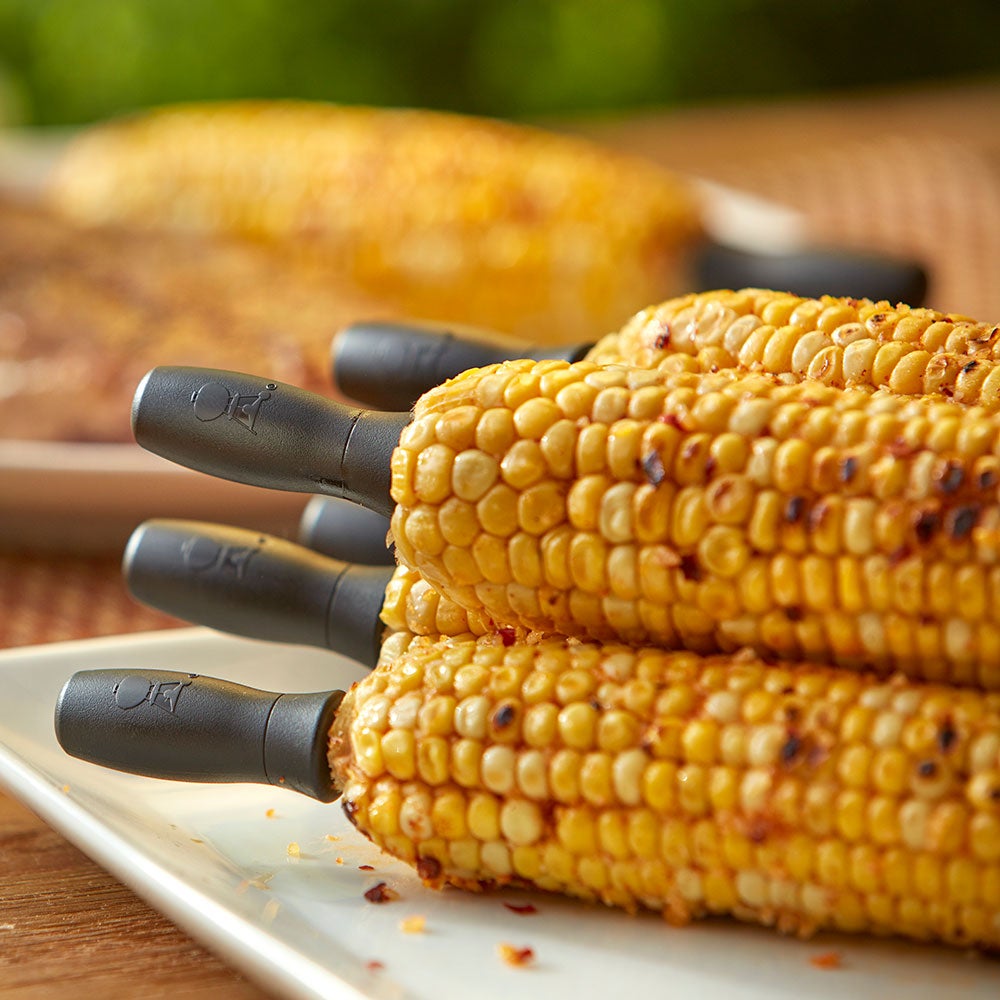 Maisholder 4 sett rustfritt stål / nylon Weber