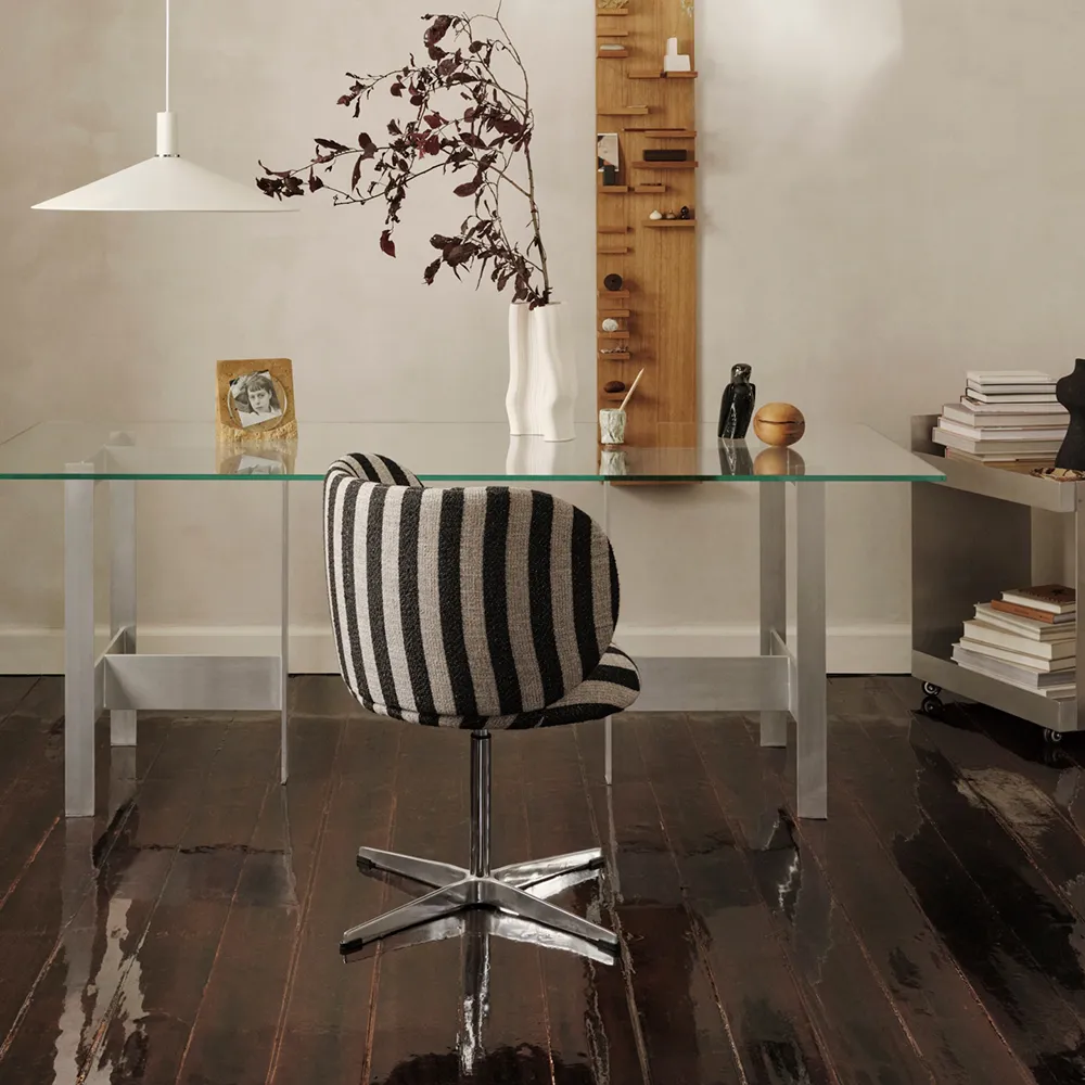 Lager Spisebord 200x90 cm - Glass/Aluminium