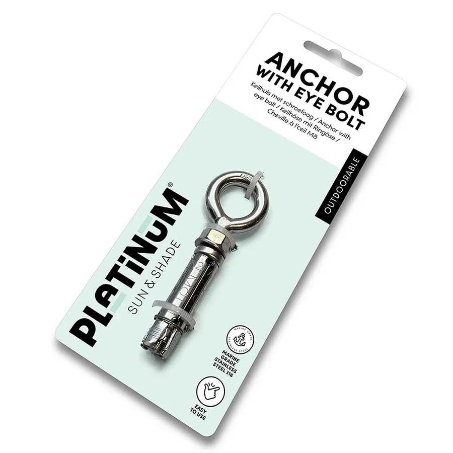 Rustfritt stål monteringsanker med løkke m8 