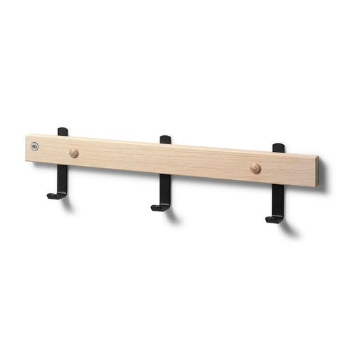 Nadja Knaggrekke 40 cm Hvitoljet eik/matt svart stål