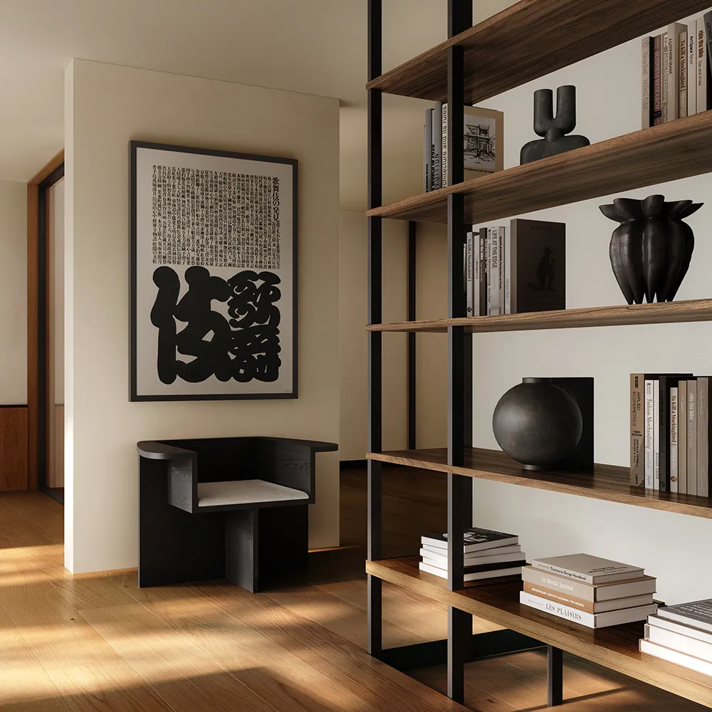 Brutus Lounge lenestol - Kaffe Sort Eik