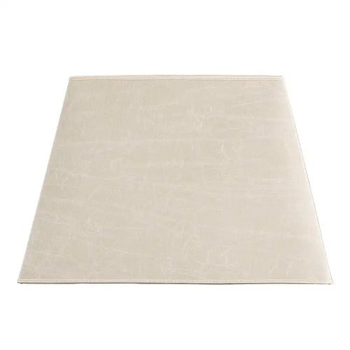 Lampeskjerm Square Leather Cream Artwood