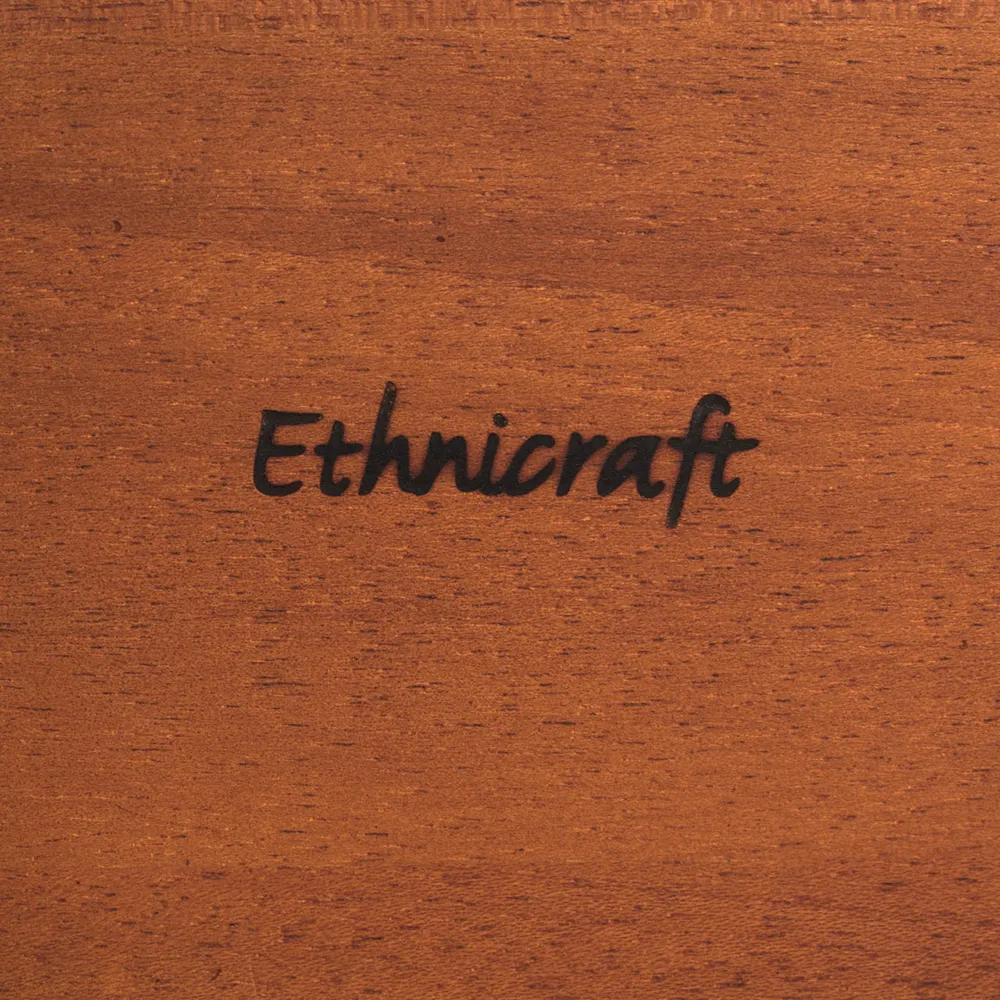 Thin ovale brett lakkert mahogni- sett med 2