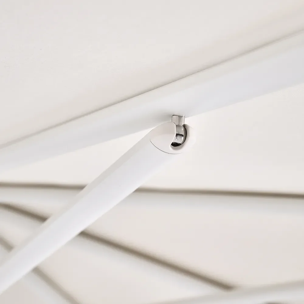 Smart parasoll 250 cm matt white Kat.5 800 Red Stripe