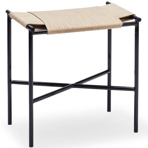 Vent Stool svart/naturlig rotting