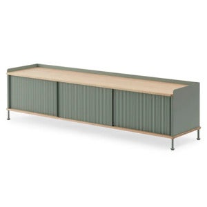 Enfold skjenk 186 x 45 cm  - oiled oak Dusty Green