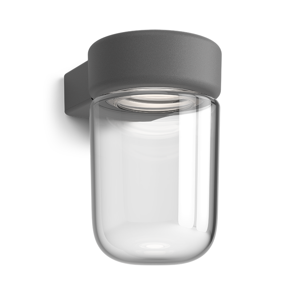 Moon vegglampe IP44 grafittstruktur LED