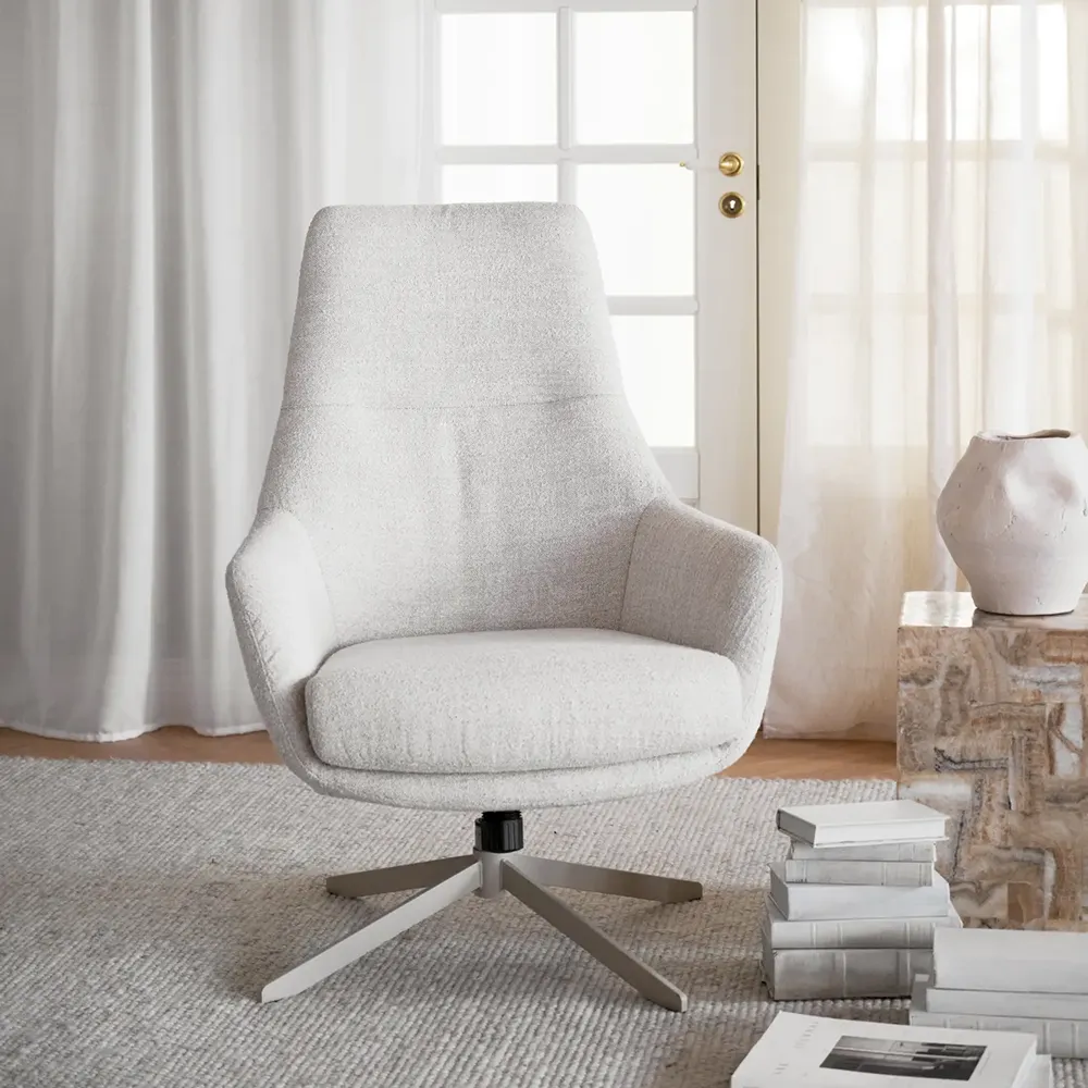 Conroe svingbar lenestol lys beige