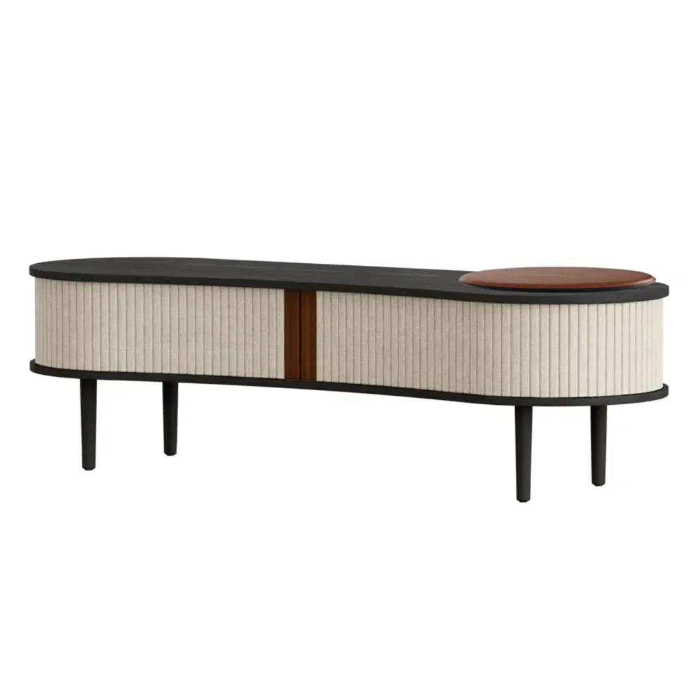 Audacious TV-stativ Svart eik/White Sands