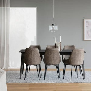 Sierra spisestol taupe microfiber