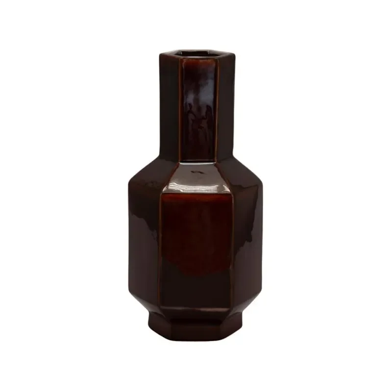 By-Boo, Axis small Vase 19x17x39 cm Leirtøy dark red