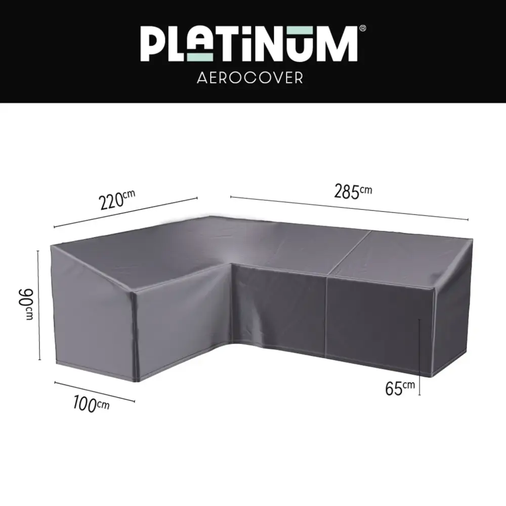 Loungetrekk L HB 285x220x100xH65/90 Venstre Aerocover Antrasitt