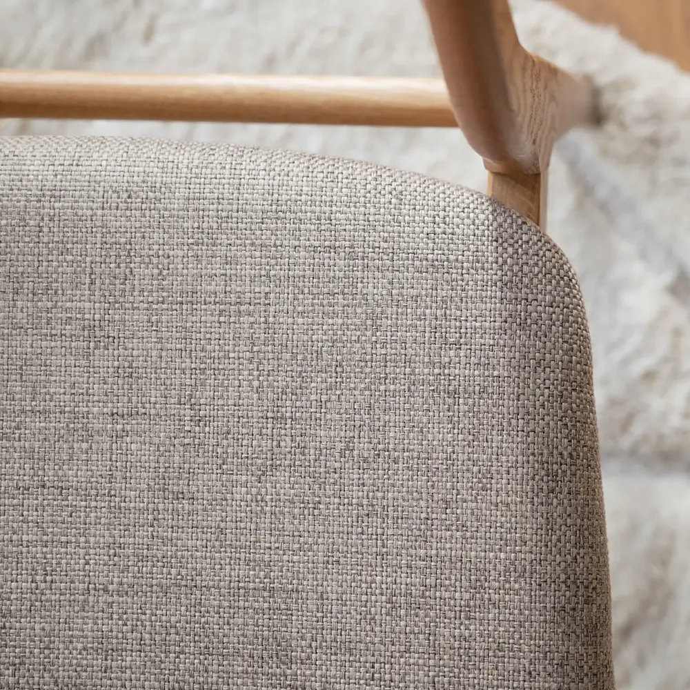 Rodham stol eik/gråbeige