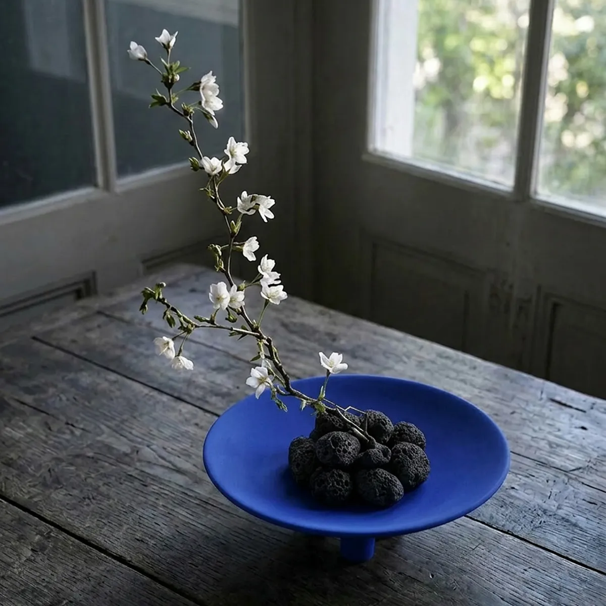 Håndmalt dekorasjonsfat Duck Mini Marrakech Blue Ø 30 cm