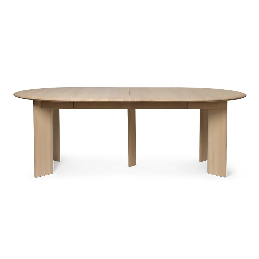 Bevel Spisebord 117-217x117 cm - White Oiled Beech