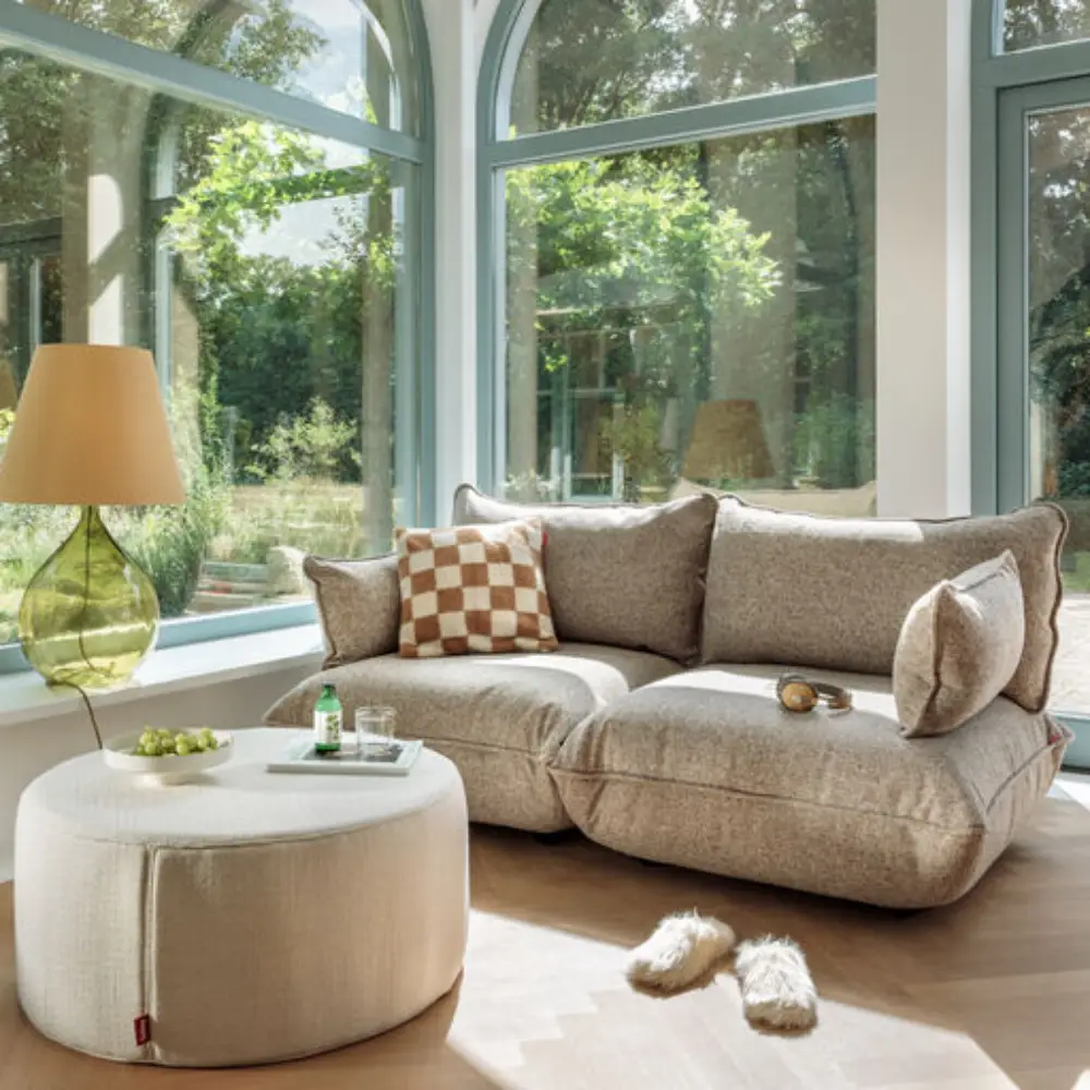 sumo fotskammel boucle recycled brown