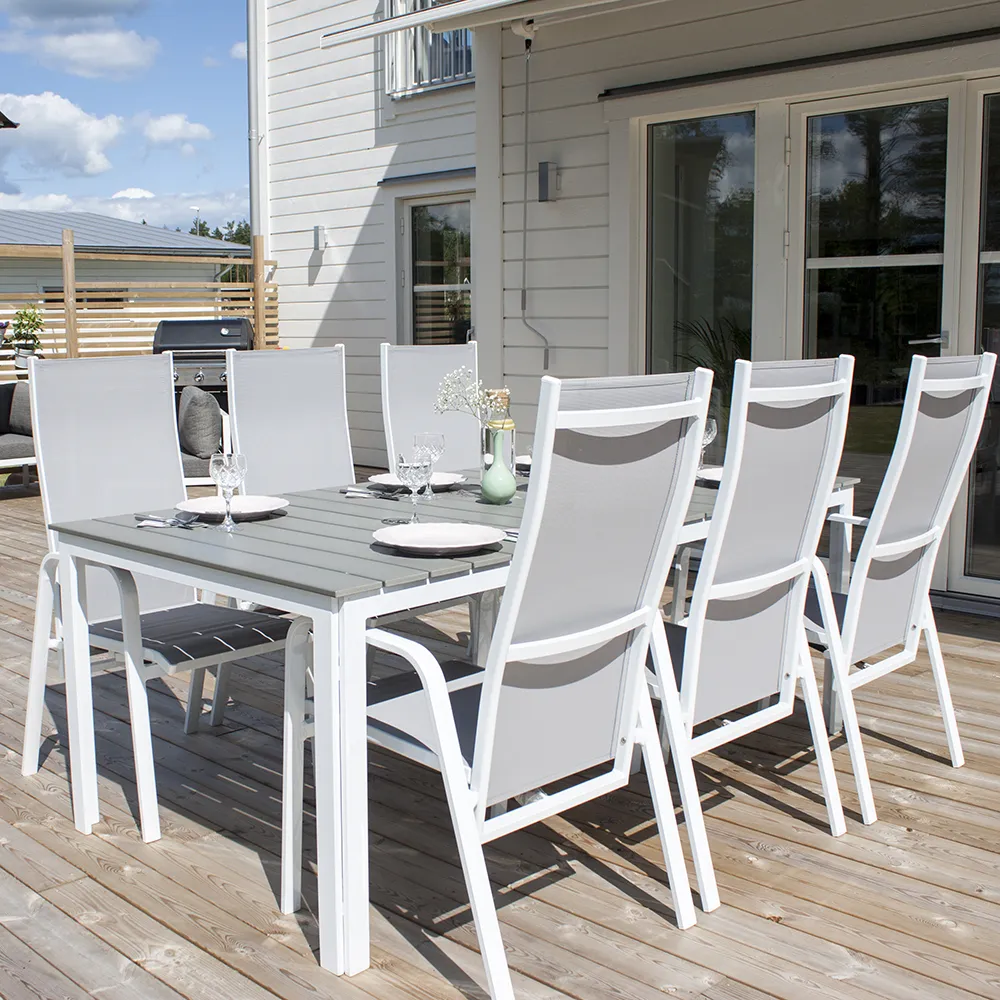 Copacabana posisjoneringsstol hvit/grå 2-pakning