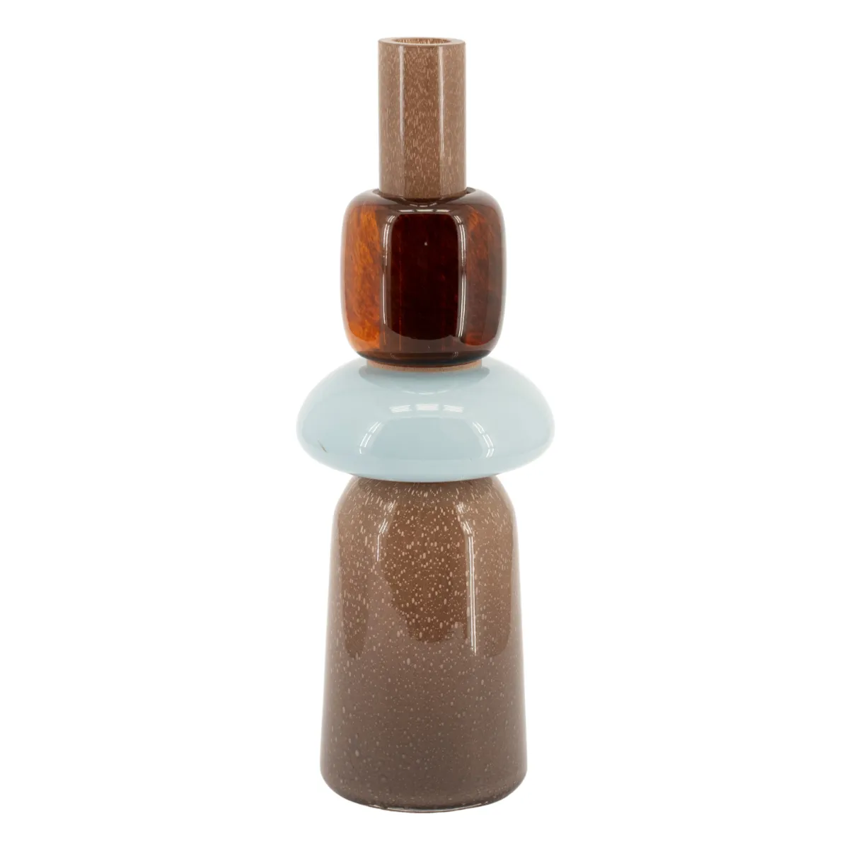 Toras 2 vase 16x16x46 cm glass multicolour