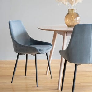 Sierra spisestol blå fløyel