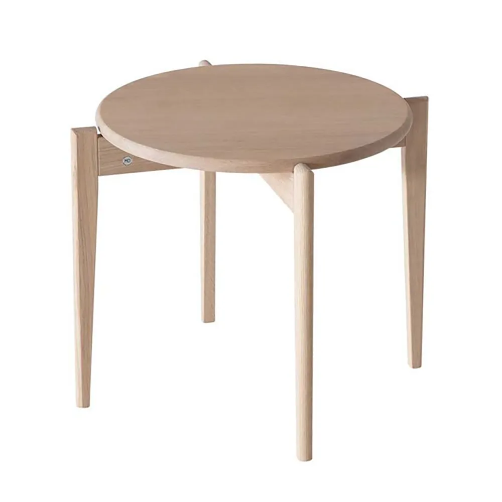 Tilia Sofabord Ø51 cm Hvitoljet eik