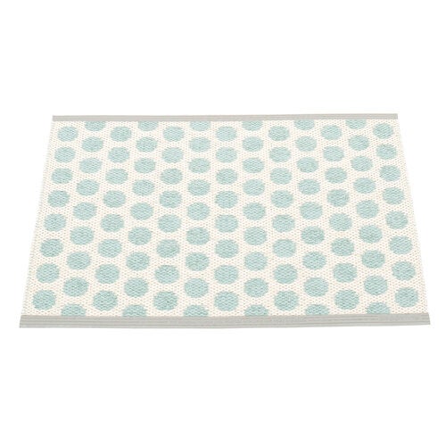 Noa matte 70x50 cm pale turquoise / vanilla / warm grey stripe 