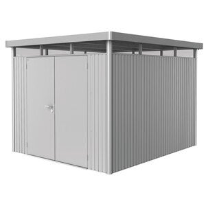 Highline hagebod med dobbel dør størrelse h5 metallic sølv Biohort